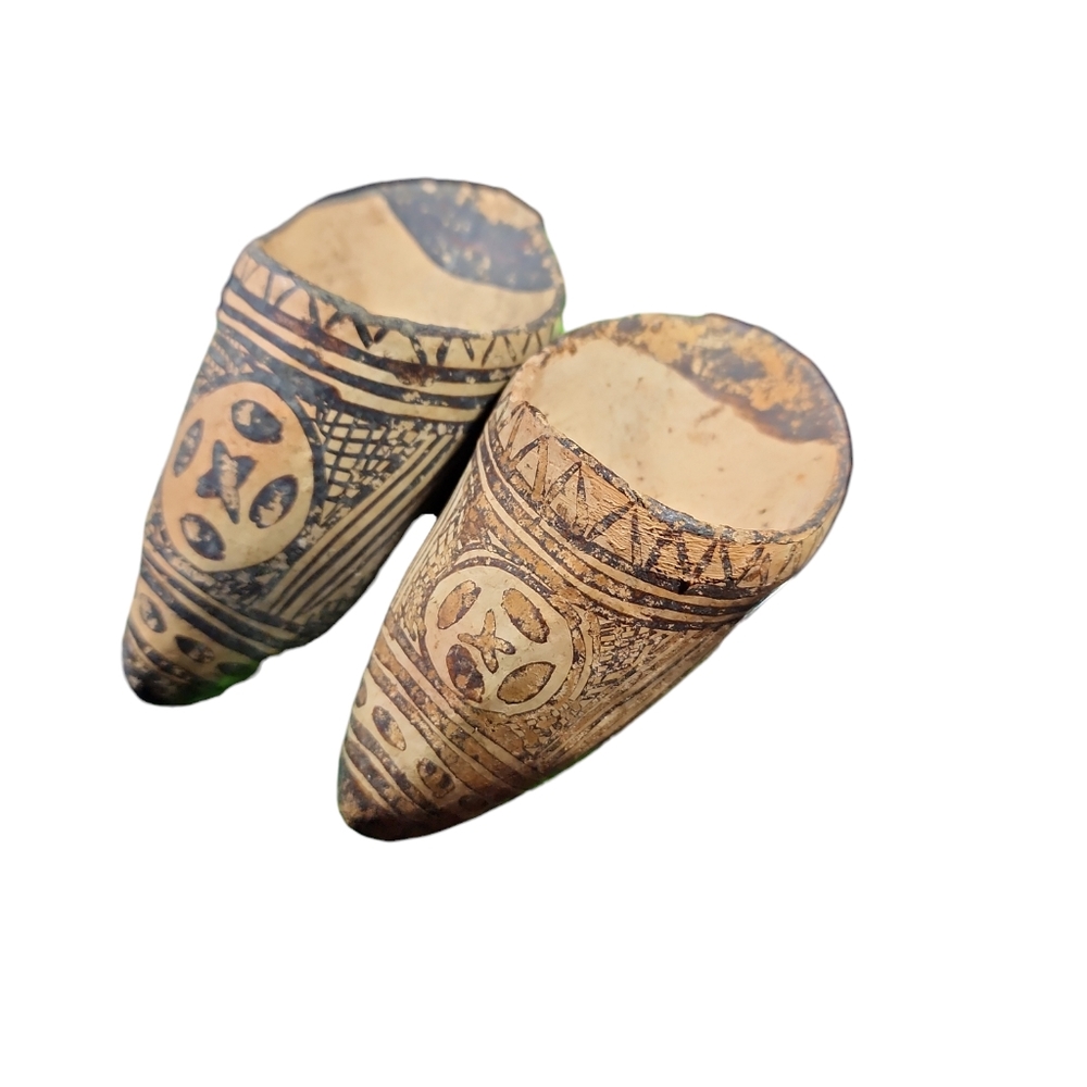 Replica of 1930s carved and painted shoes